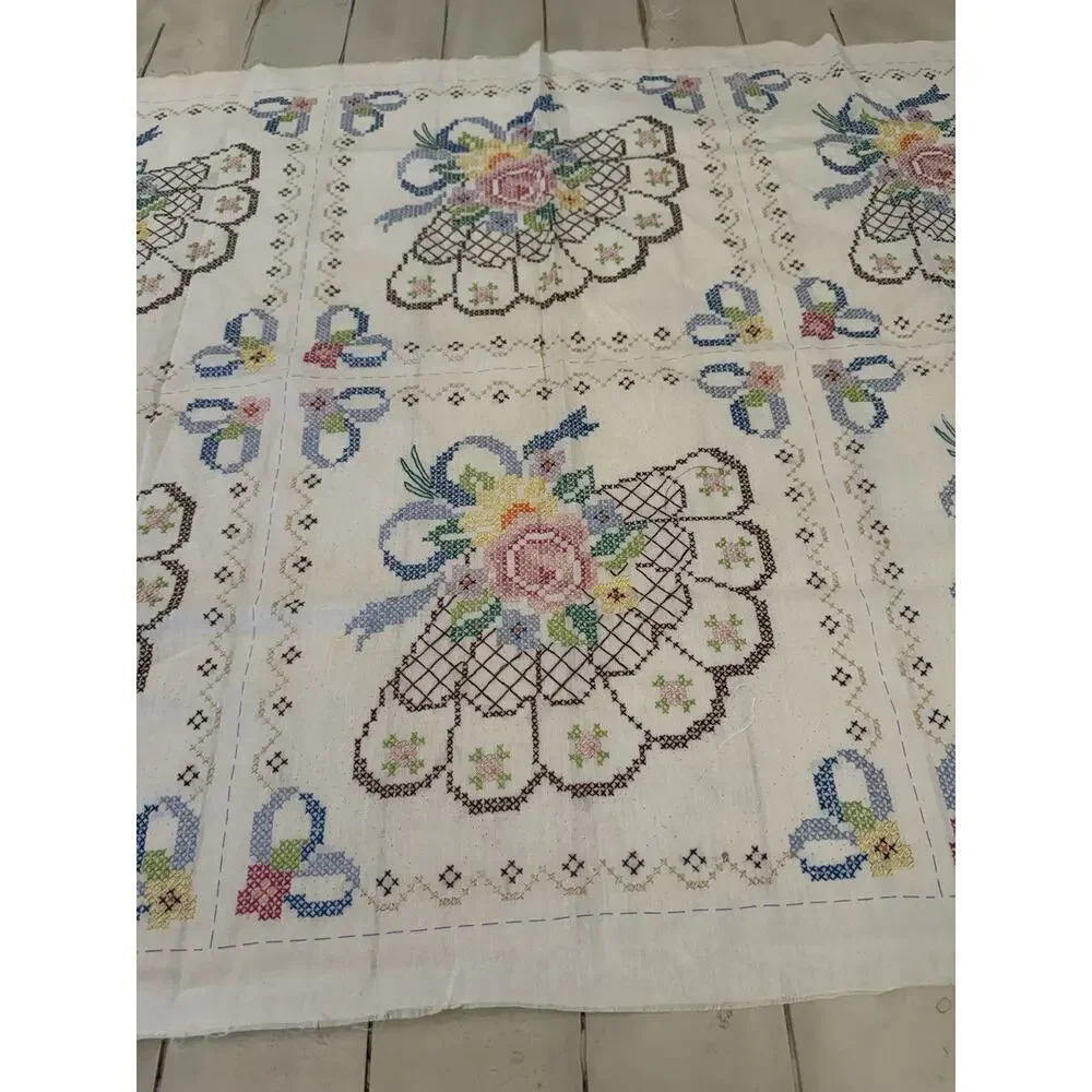Crossstitch Panel With 6 Blocks Finished (2 Total)